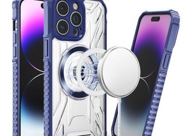 Apple iPhone 11 Magnetic Circle Rugged Hybrid Clear Case - Dark Blue product