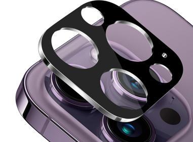 Apple iPhone 14 PRO MAX 6.7" Camera Lens Colored Edge Tempered(2.5D) - Black product