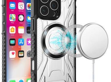 iPhone 16 Pro 6.3" Magnetic Circle Transparent Hybrid Case | CD Pattern Rugged Shockproof Cover with MagSafe Compatibility product