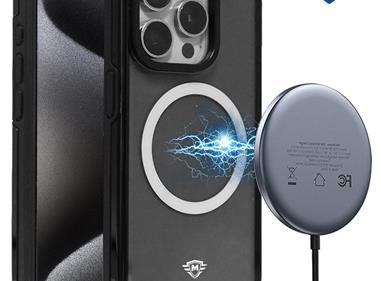 iPhone 15 METKASE Basic Transparent [Magnetic Circle] Premium Hybrid - Black product