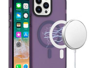 iPhone 15 [Magnetic Circle] ShockProof 4-Time Injection Strong Hybrid - Purple product