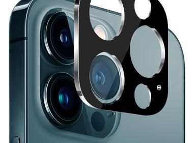 iPhone 12 Pro Max 6.7 Camera Lens Colored Edge Tempered Glass Protector - Black product