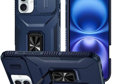 For iPhone 17 Premium Quality Complete Magnetic Metal Ring Stand Camera Protection Hybrid Case Covers product
