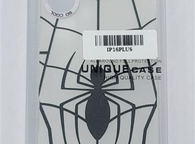 White Spider Web Case for iPhone 16 Plus – Minimalist Marvel Style product