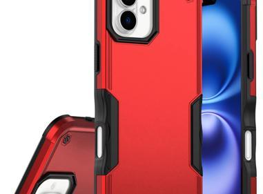 For iPhone 17 High Quality Exquisite Tough Shockproof Hybrid Case Cover – Red product