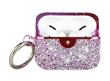 AirPods 1/2 Deluxe Diamond Bling Glitter Case Cover - Purple product
