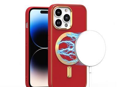 iPhone 15 Ultimate Quality PU Leather Hybrid Case Cover - Red product