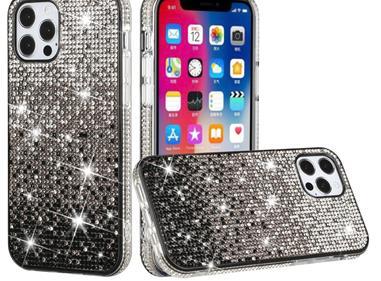  iPhone 15 Party Diamond Bumper Bling Hybrid Case Cover - Black product