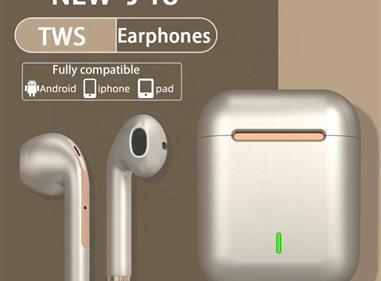 TWS J18 Wireless 5.0 Bluetooth Earphones Noise Cancelling Microphone Water Proof- White product