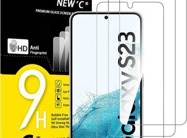 Pack of 3 Samsung Galaxy S23 Tempered Glass Screen Protectors – Case Friendly, HD Clear & Bubble-Free Application product