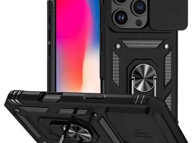 iPhone 16 Pro 6.3" Magnetic Ring Stand Case | Shockproof Protective Cover with Camera Guard & Kickstand product