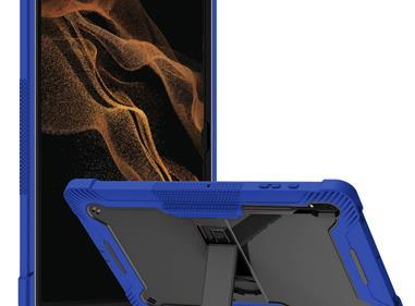 Samsung Tab S8 Ultra Tough Tablet Strong Kickstand Hybrid Case Cover - Dark Blue product
