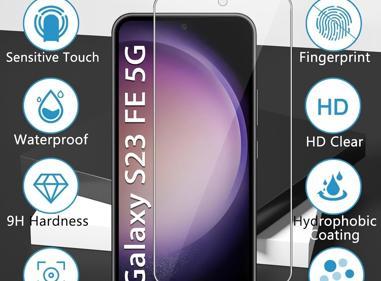 Tempered Glass Screen Protector for Samsung Galaxy S23 FE – Scratch Resistant, Bubble-Free & HD Clear  product