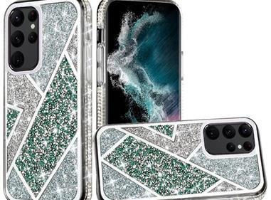  iPhone 15 Rhombus Bling Glitter Diamond Case Cover - Green product