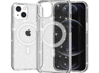 iPhone 15 Glitter Ultra [Magnetic Circle] Thick 3mm Transparent Hybrid - Clear product
