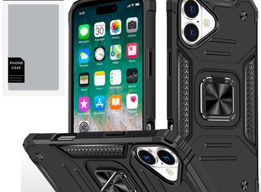 iPhone 16 Plus 6.7" Robust Magnetic Kickstand Hybrid Case | Heavy-Duty Shockproof Rugged Cover with 360° Ring Stand product