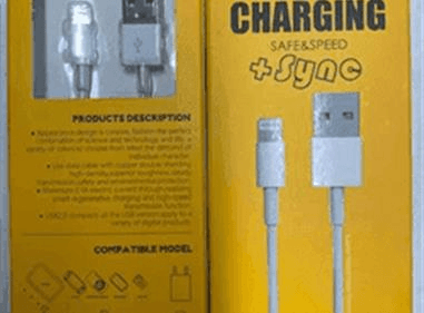 Lightning Heavy Duty Data Cable Cord, 3 Feet, With package, in White product