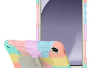Samsung A9 8.7inch Butterfly Kickstand 3in1 Tough Hybrid Case Cover with Shoulder Strap - Colorful product