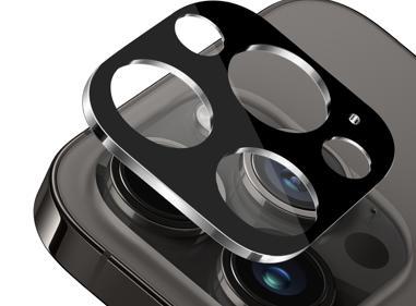 Apple iPhone 14 Pro Camera Lens Protector Black Edge Tempered Glass product
