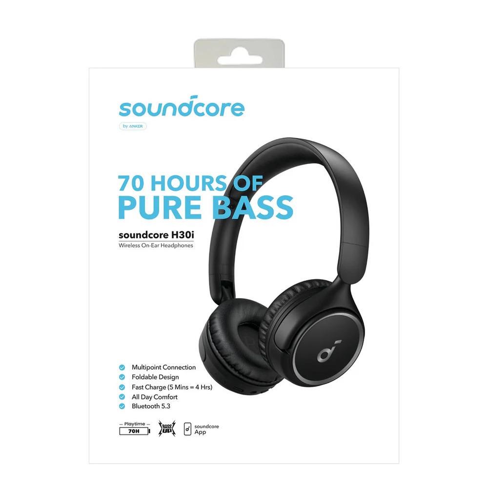 Anker Soundcore H30i Wireless On-Ear Headphones-Black