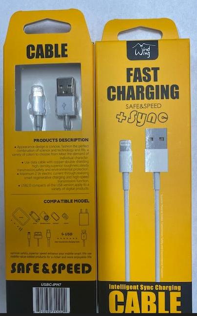 Lightning Heavy Duty Data Cable Cord, 3 Feet, With package, in White