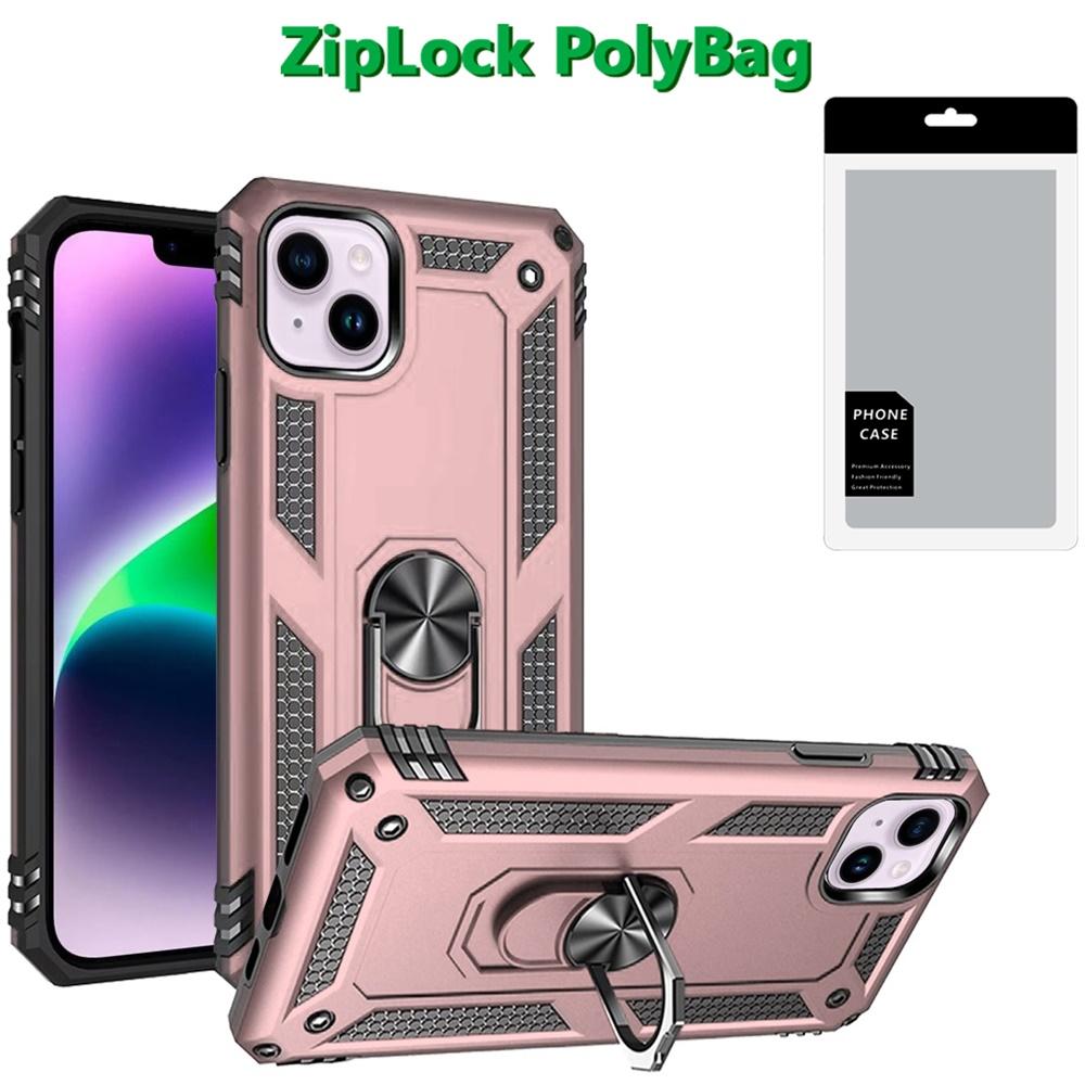 iPhone 13 / 14 Magnetic Ring Kickstand Hybrid Case – Shockproof & Stand-Ready