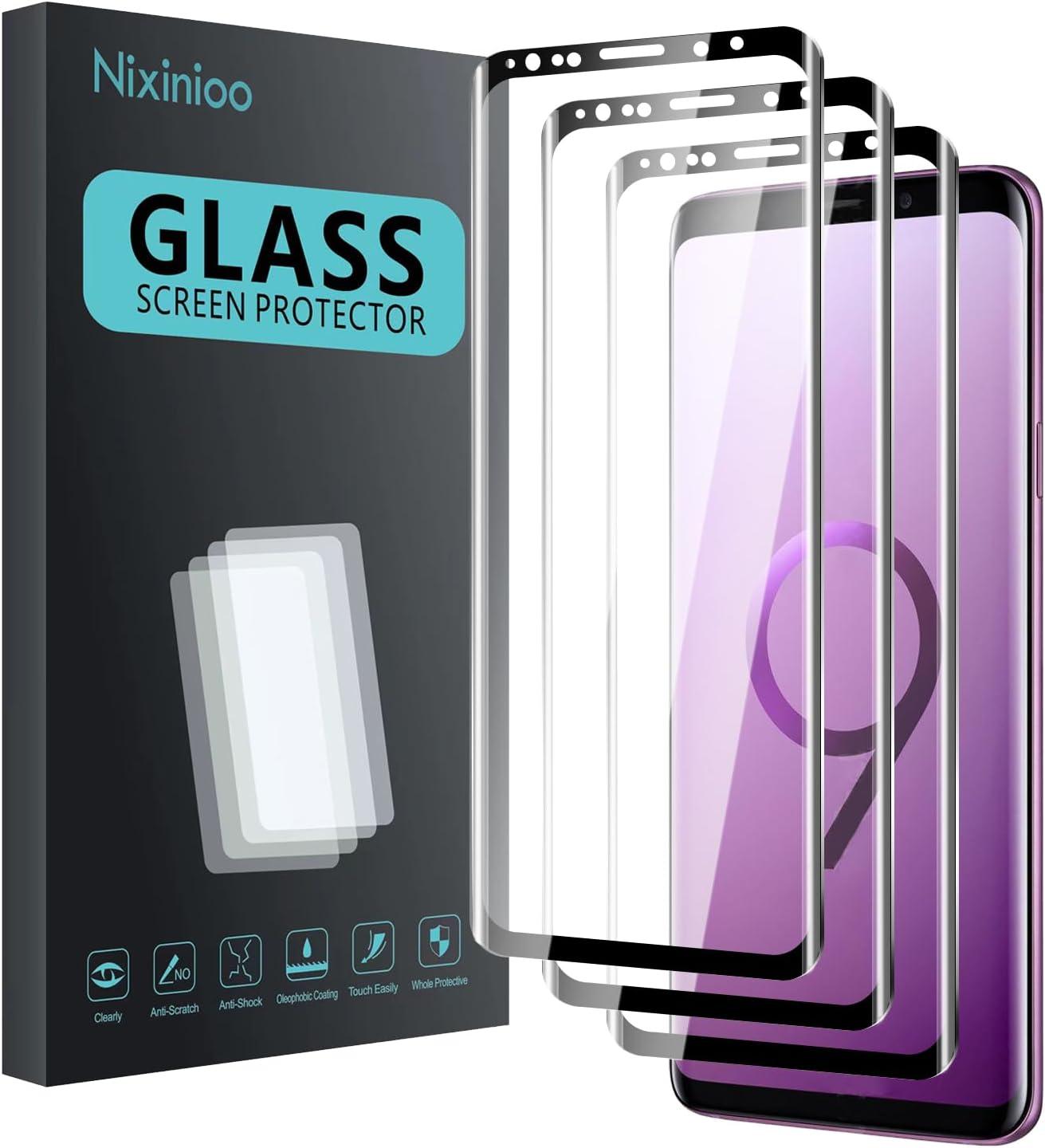 Pack of 3 Samsung Galaxy S9 Plus Tempered Glass Screen Protectors – Case Friendly, HD Clear & Bubble-Free Application