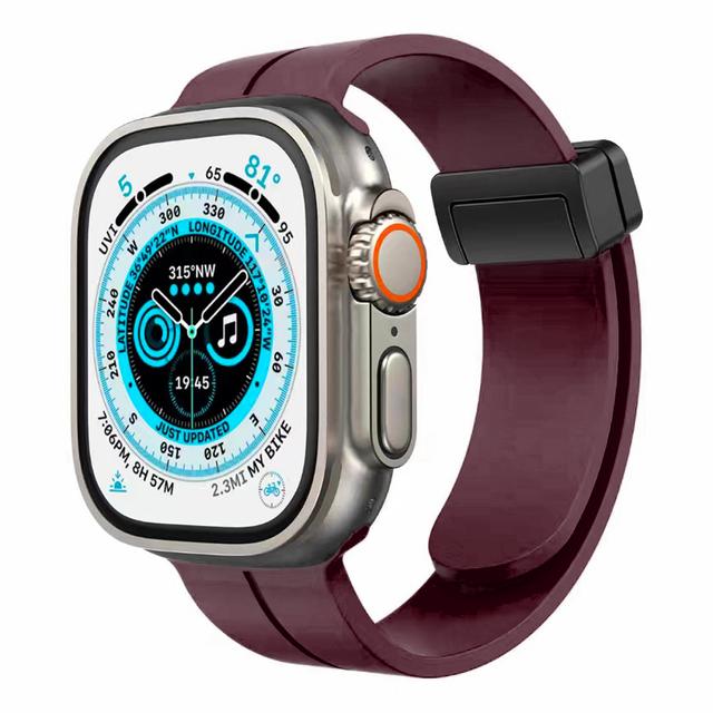 Magnetic Buckle Silicone Band for Apple Watch 42mm/44mm/45mm – Premium Soft Strap Compatible with Series 9 to 1, SE & Ultra product