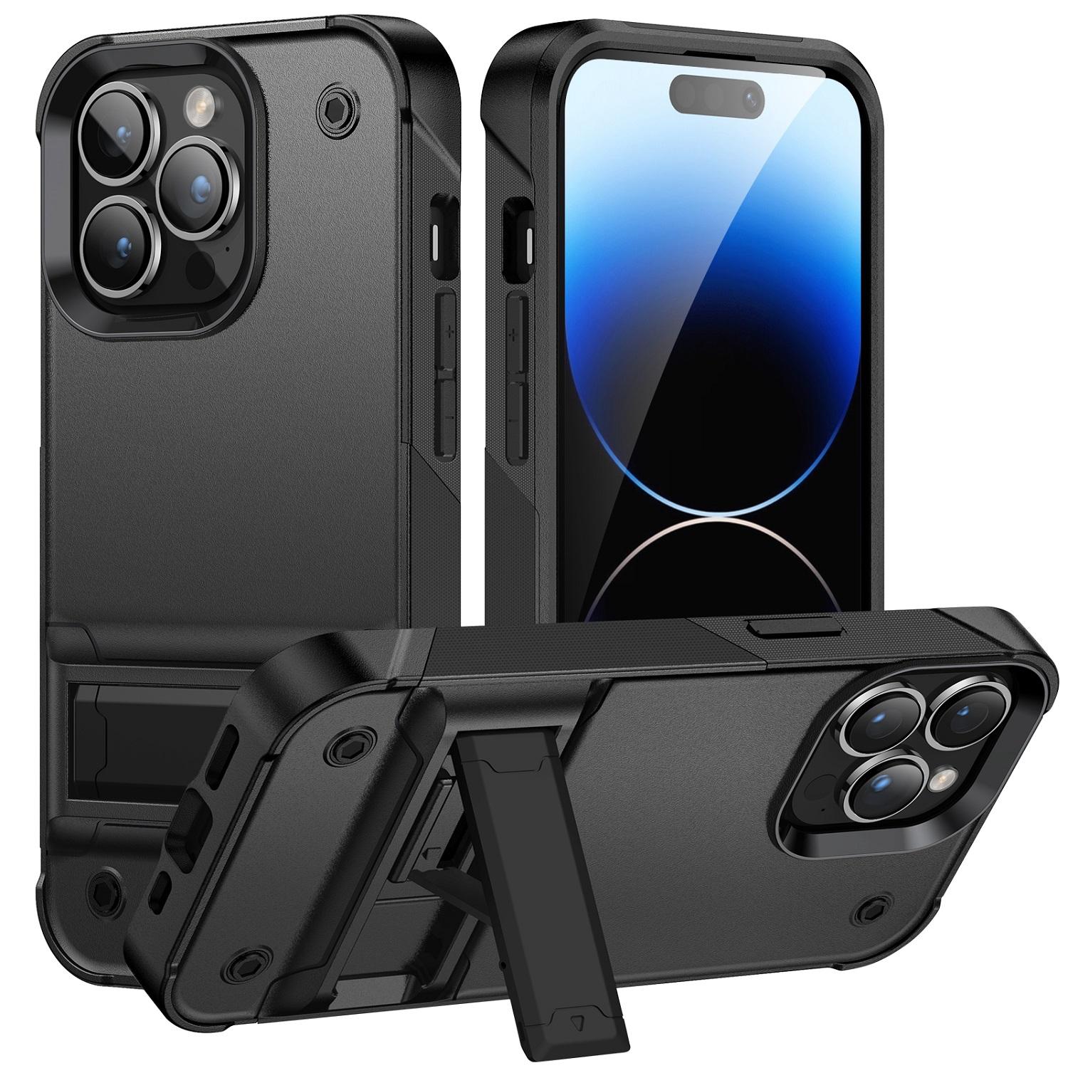 iPhone 12 & iPhone 12 Pro Thunder Series Hybrid Kickstand Case Cover – Shockproof Protection with Built-in Stand