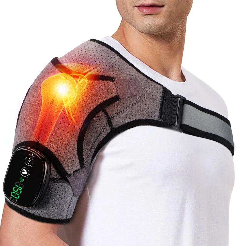 Electric Heated Shoulder Massager with Vibration Massage Brace Joint Pain Relief