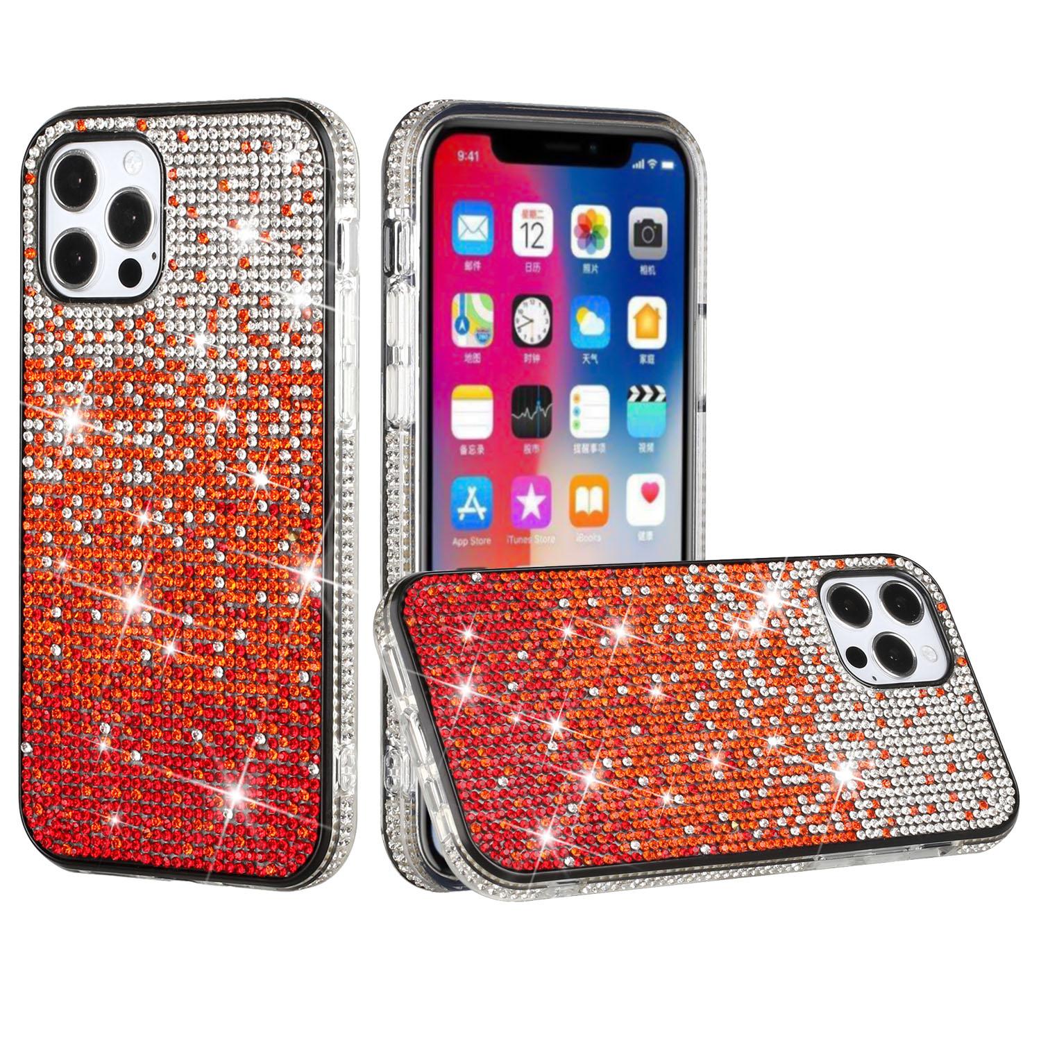 iPhone 15 Party Diamond Bumper Bling Hybrid Case Cover - Red product