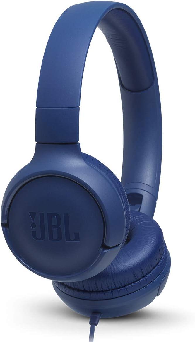 JBL Tune 500 Wired On-Ear Headphones – Blue | Pure Bass Sound, Foldable, Tangle-Free Cable with Mic product