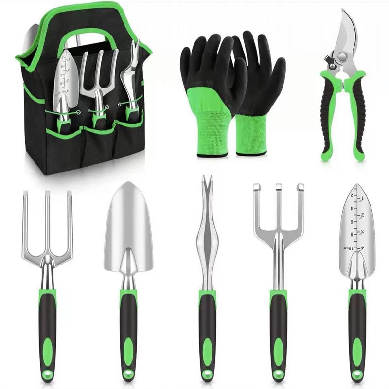 8-Piece Garden Tool Set with Non-Slip Handles, Green product