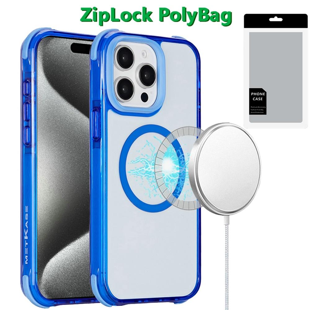 iPhone 15 Pro Max Magnetic 3-in-1 Drop-Proof Case β Two-Tone Rugged Hybrid Cover