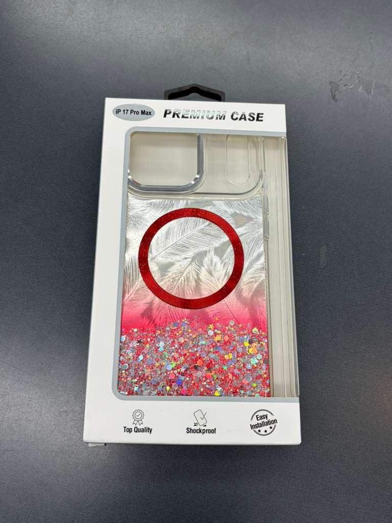 Iphone 17 Pro Max Premium Case with Ring/Kickstand (Liquid Glitter)