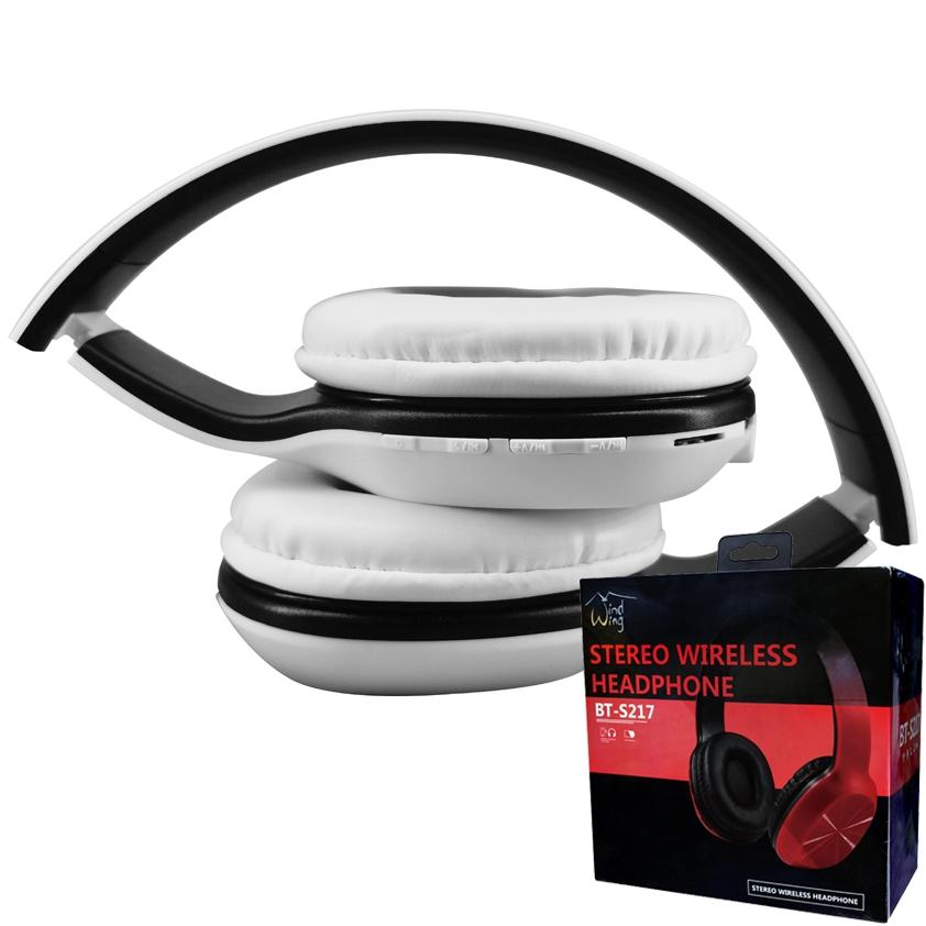 Over-the-head Stereo Bluetooth Headset S217 in White