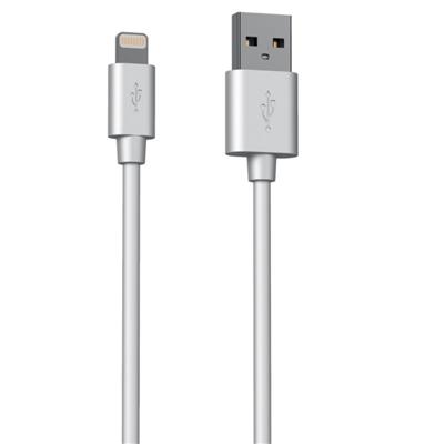 High Quality 3-Feet Rubberized iPhone Lightning 8 Pin Cable Cord in white without package