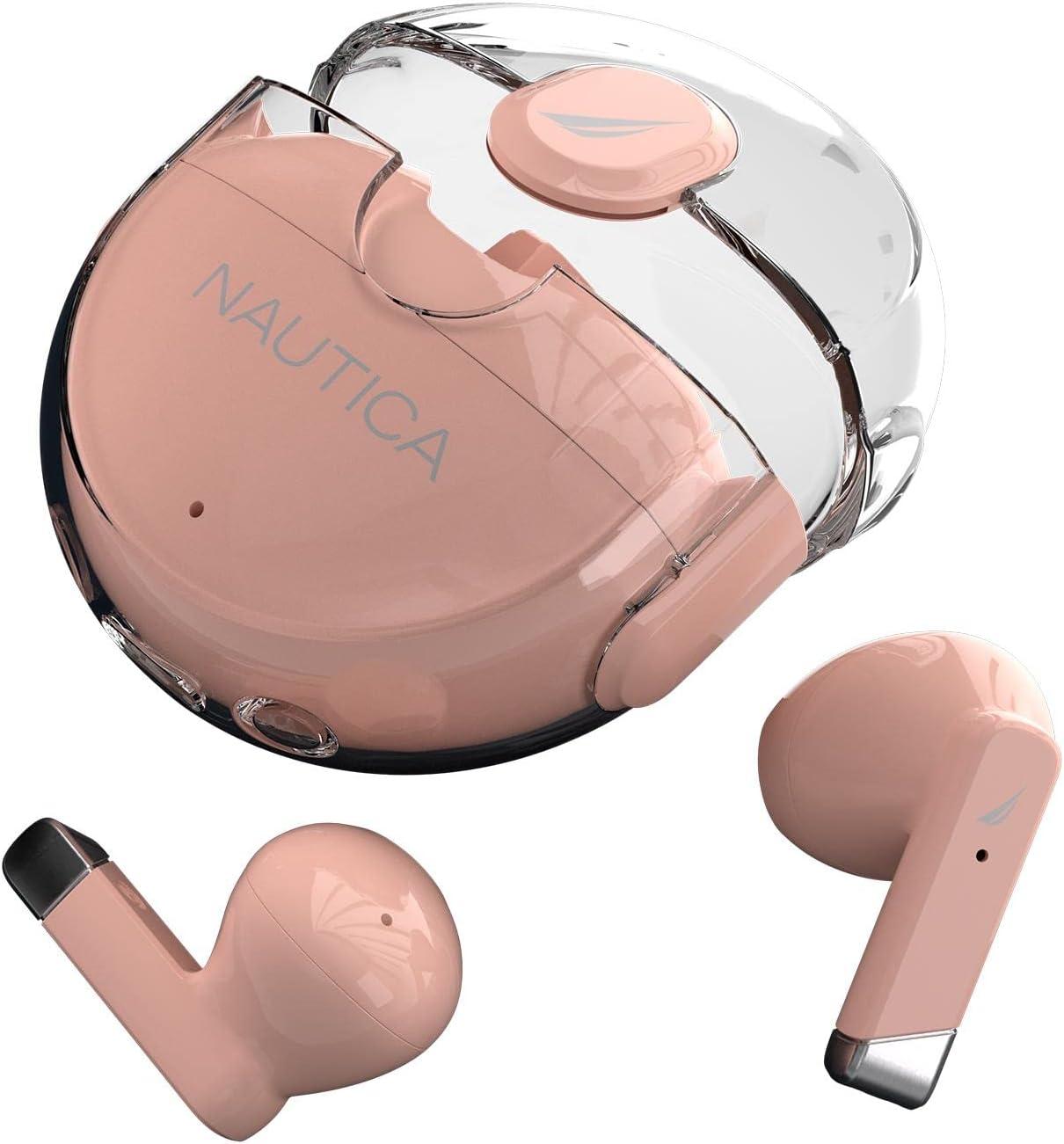 NAUTICA T320 Bluetooth Earbuds – Transparent Design, 6H Playtime, IPX5, Bluetooth 5.1