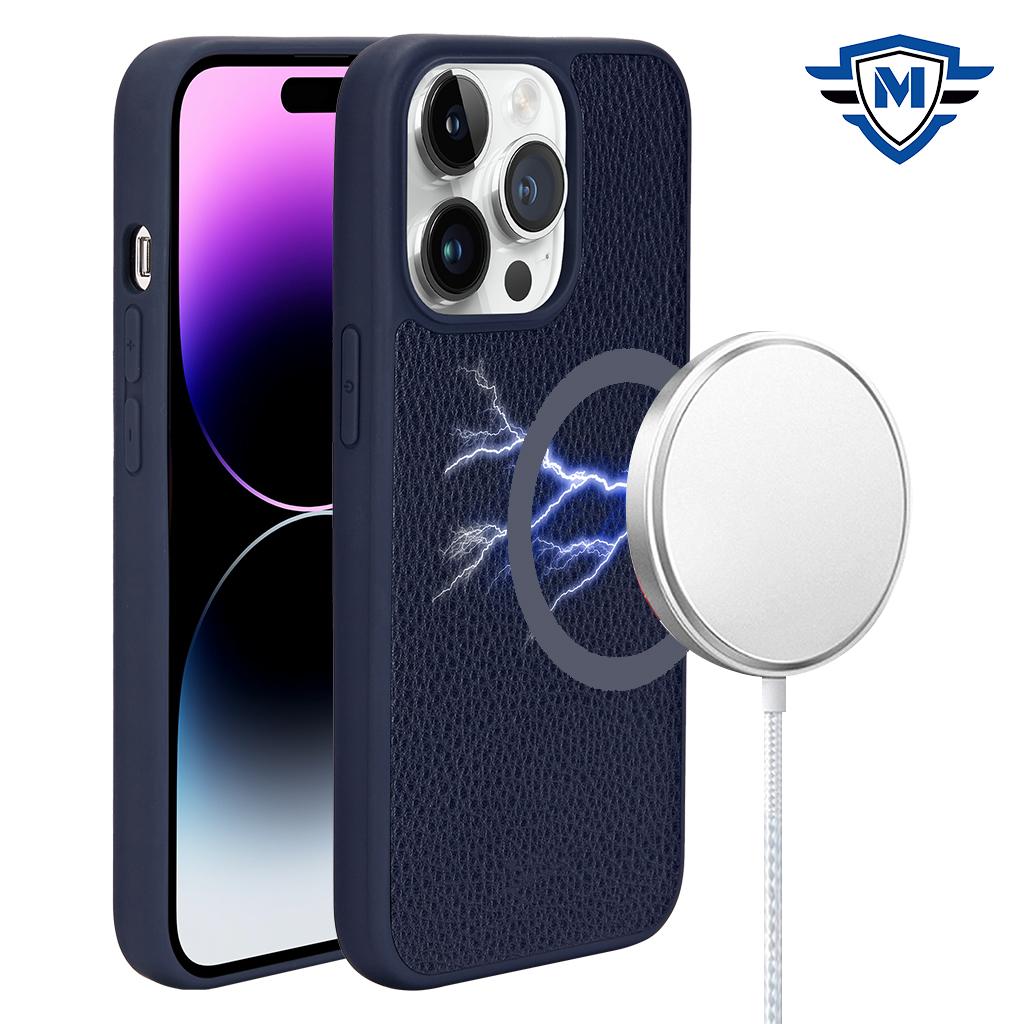 METKASE Hybrid PU Leather Magnetic Case for iPhone 15 Pro