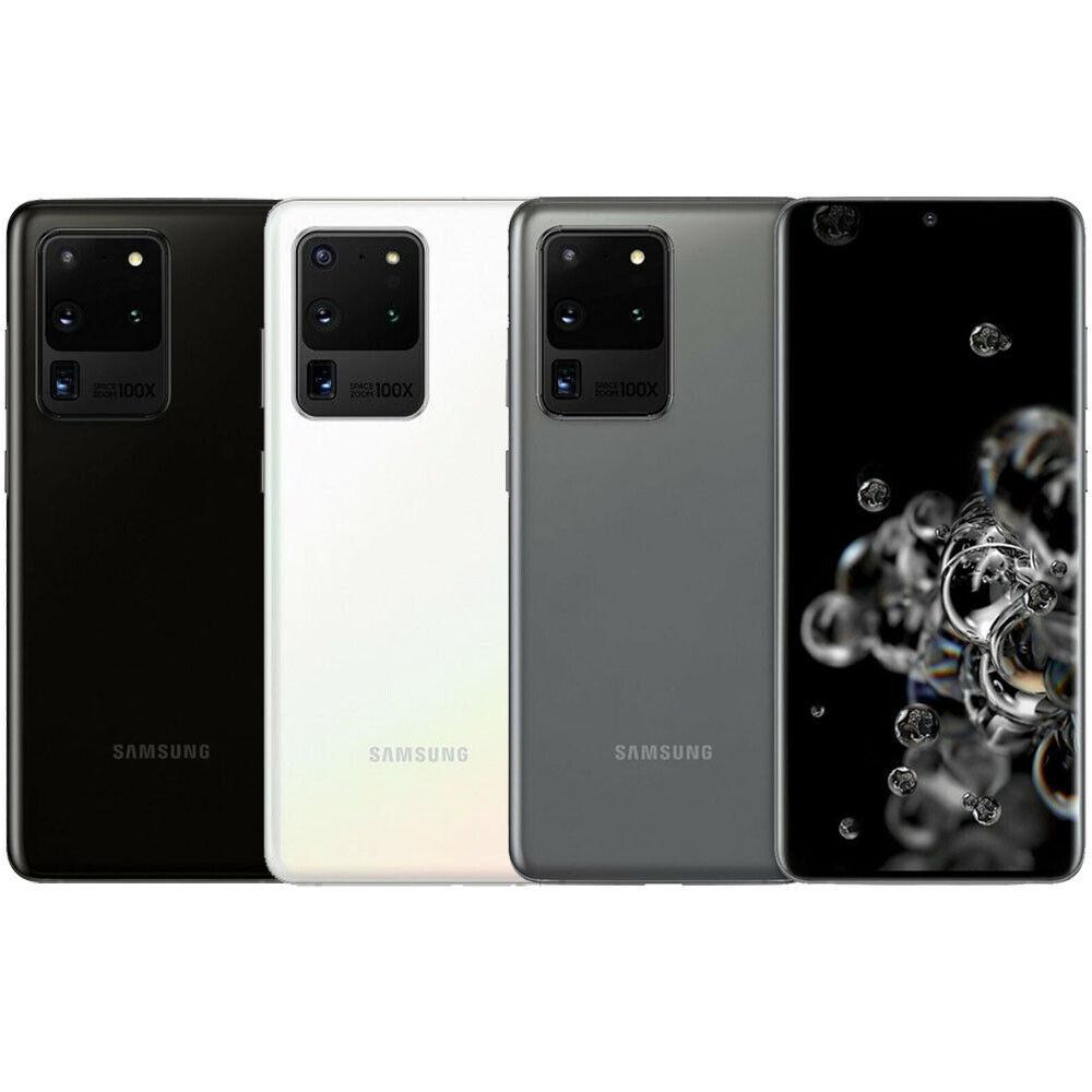 Samsung Galaxy S20 Ultra 5G 128 Fully Unlocked ALL COLORS . unlocked work with all carriers. Fully Refurbish Looks brand new 100% clean no scratches and under warranty.