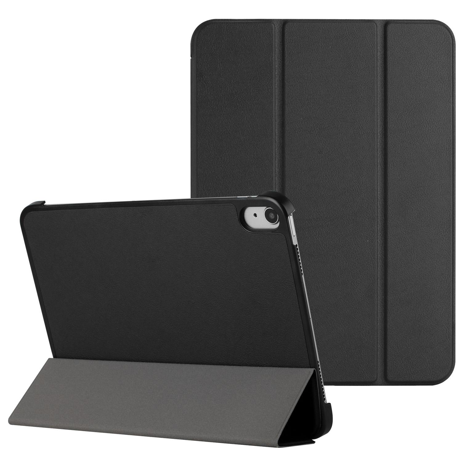 Samsung Galaxy Tab S9 Plus Trifold Magnetic Closure PU Leather Case Cover - Black