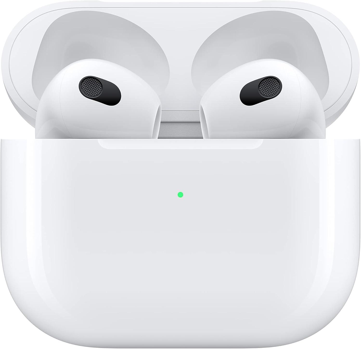 AirPods (3rd Generation) Wireless Ear Buds, Bluetooth Headphones, Personalized Spatial Audio, Sweat and Water Resistant, Lightning Charging Case Included, Up to 30 Hours of Battery Life