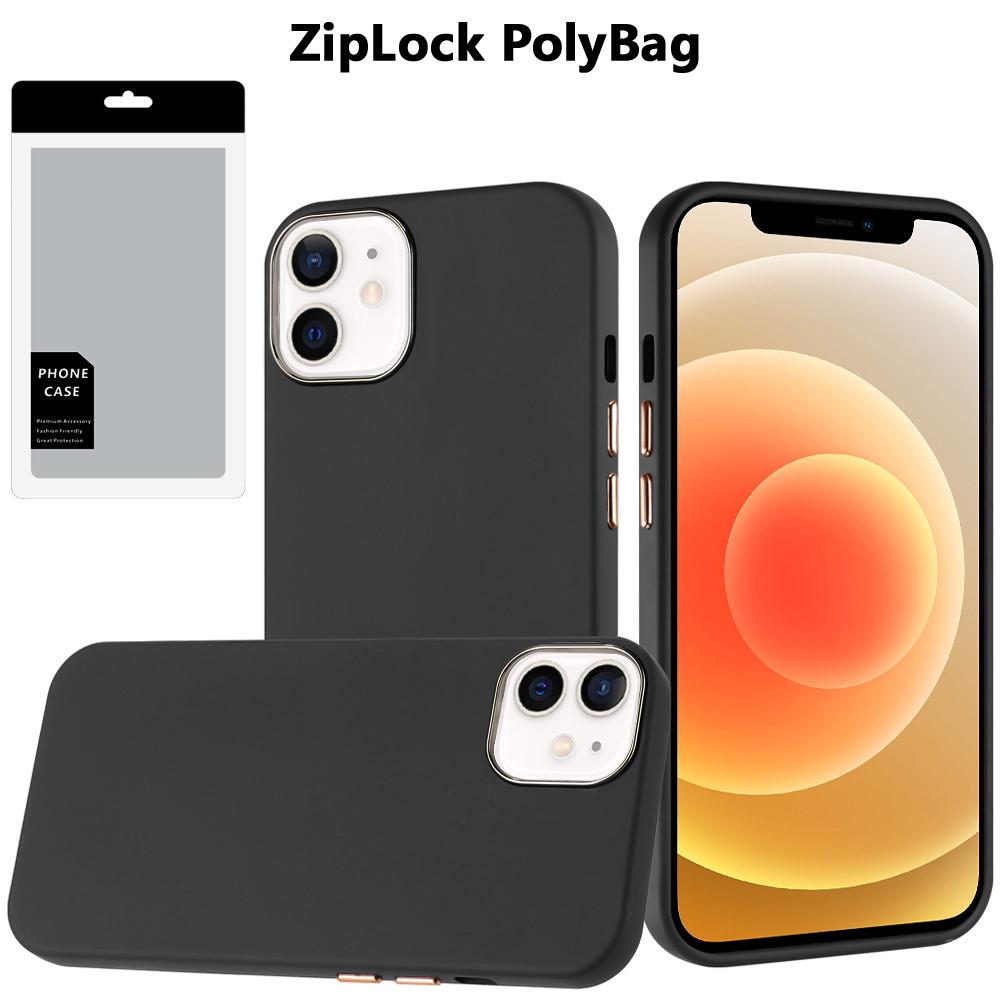 iPhone 12 & iPhone 12 Pro Classy Slick Chromed Around Hybrid - Black
