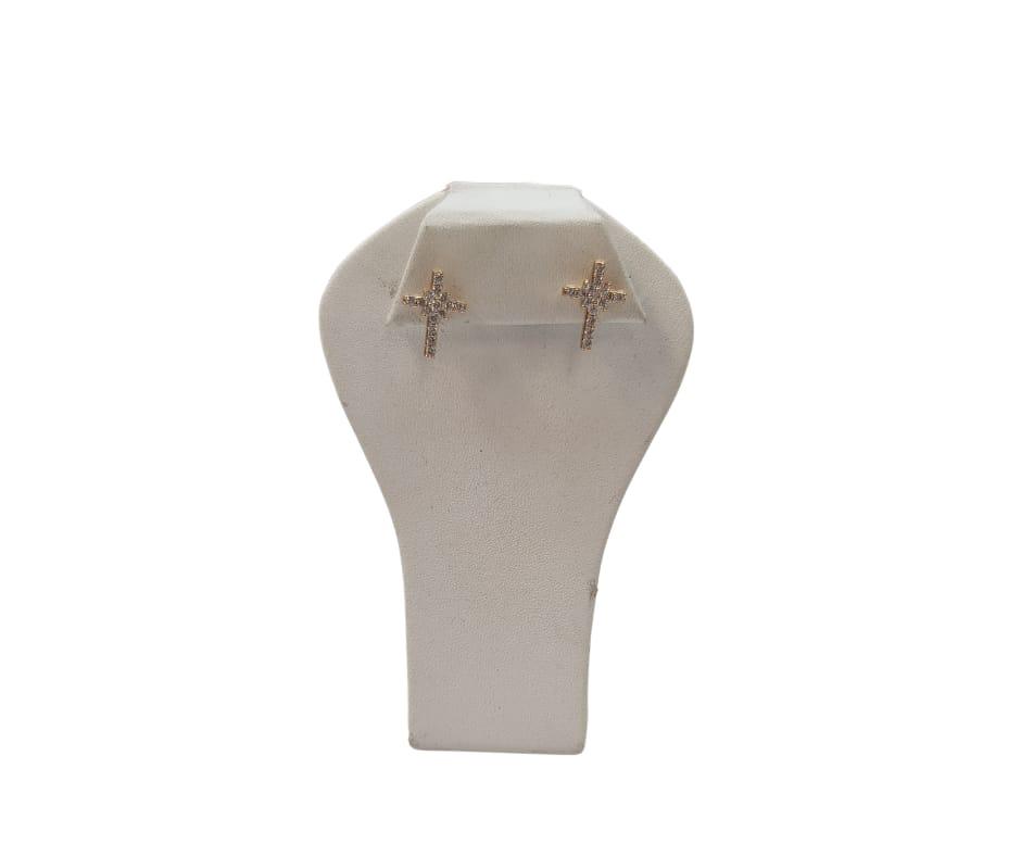 Diamond Cross Earrings