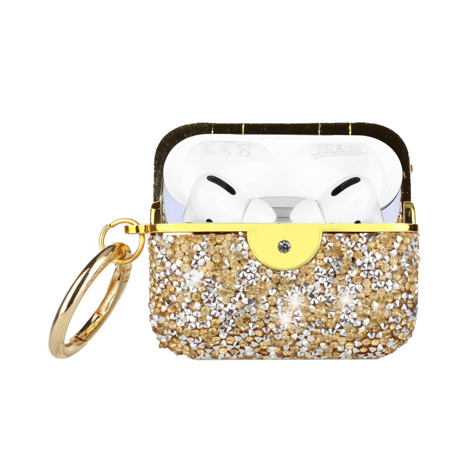 AirPods 1/2 Deluxe Diamond Bling Glitter Case Cover - Gold