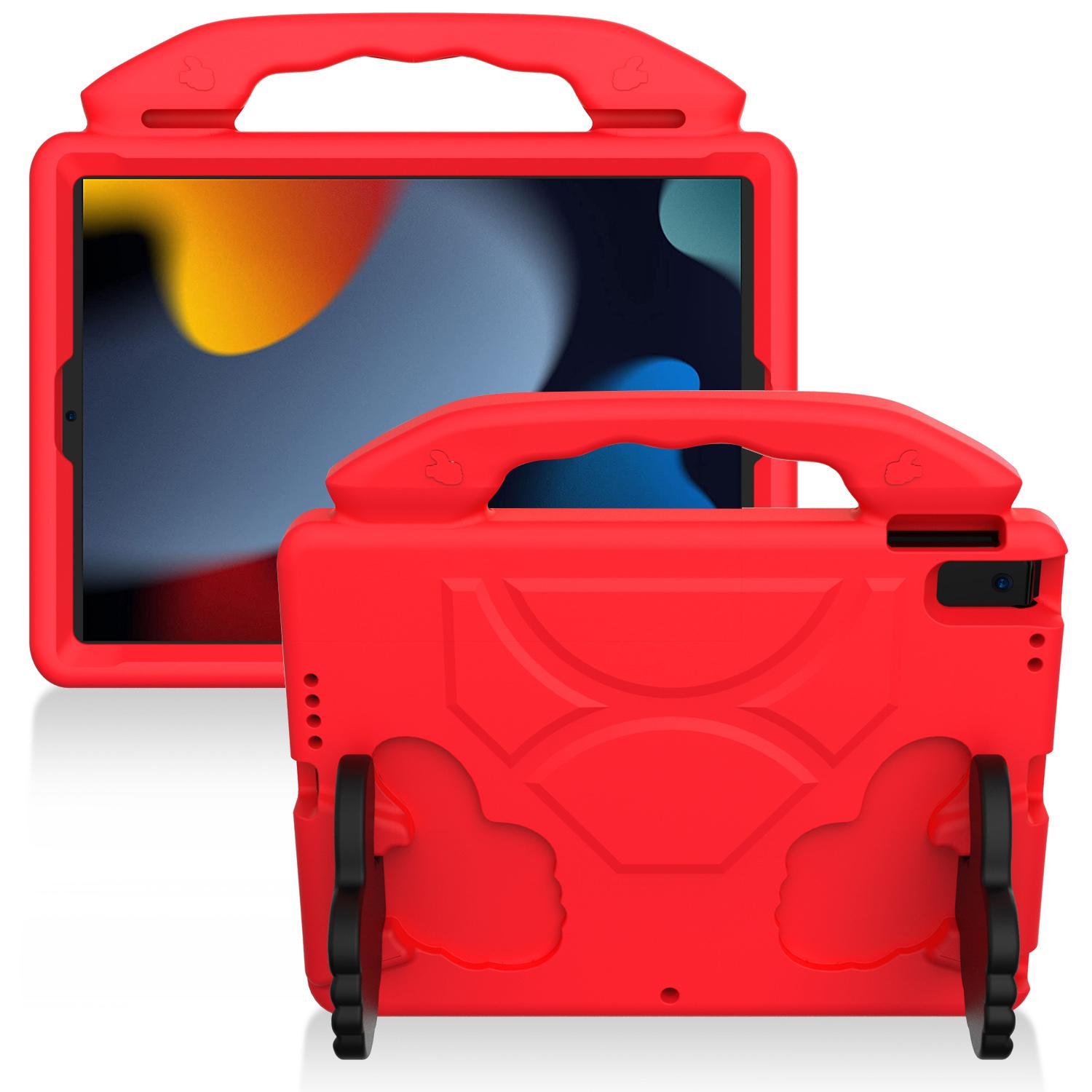 Apple iPad 9.7 inch Thumbs Up Kickstand Shockproof Tablet Case Cover - Red