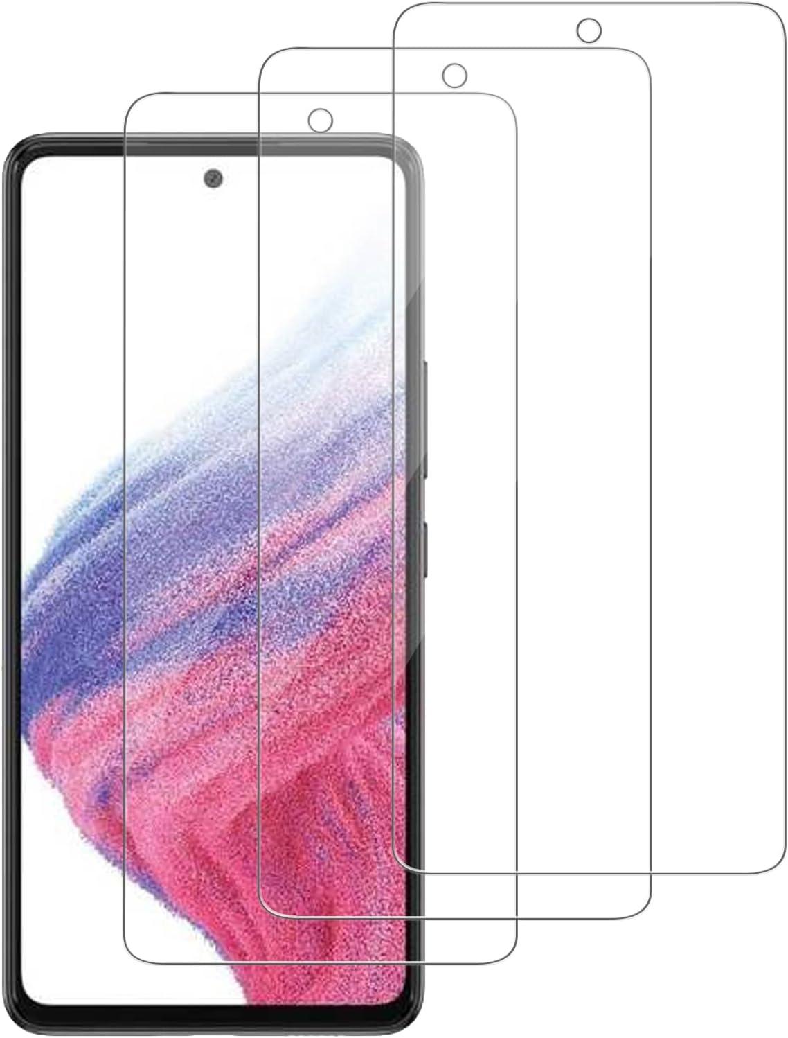 Pack of 3 Samsung Galaxy A53 Tempered Glass Screen Protectors – Shatterproof, Scratch Resistant, HD Clear & Easy Bubble-Free Install