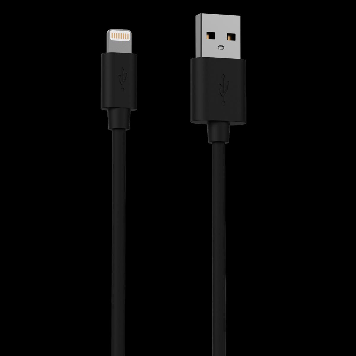 Lightning Heavy Duty Data Cable Cord, 3 Feet, no package, in Black
