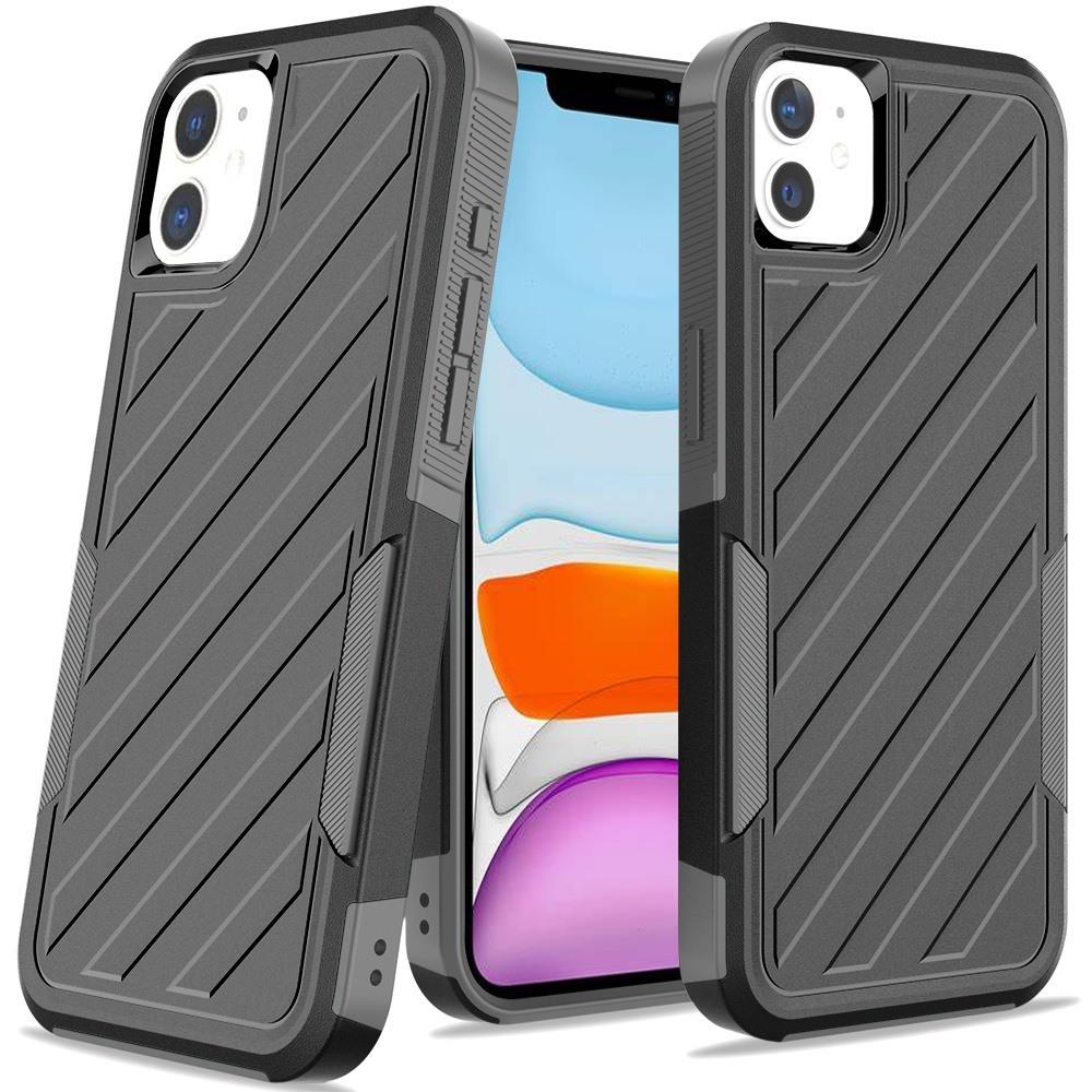 iPhone 11 (XI6.1) Noble lined shockproof dual layer hybrid - Black product