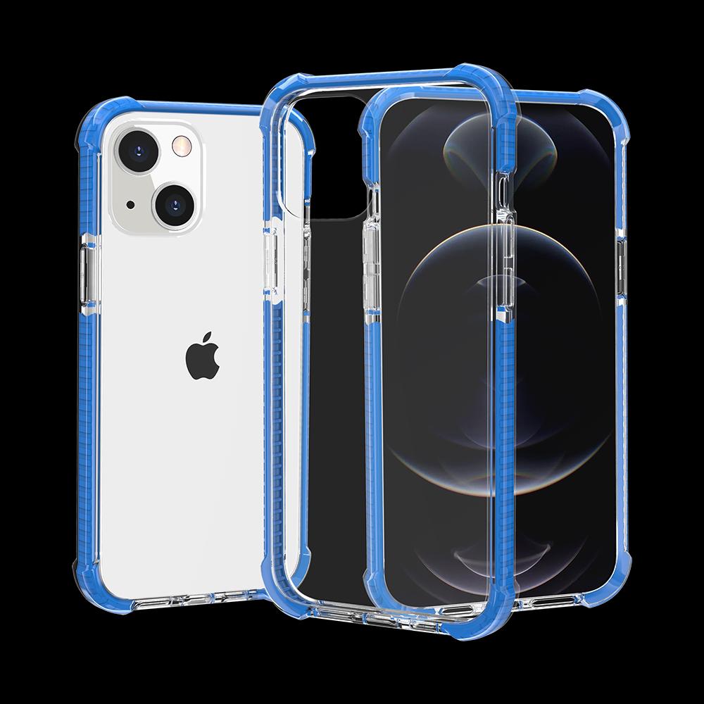 iPhone 15 Acrylic Tough 2.5mm Transparent ShockProof Hybrid Case Cover - Blue